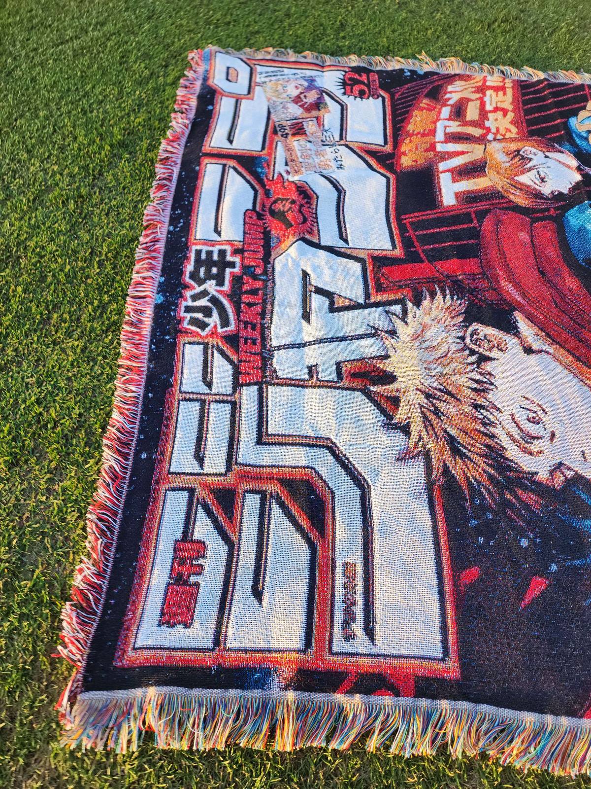 Jujutsu Kaisen "Anime Announcement" Jump Cover Woven Tapestry — jacquard-woven 50x60 anime tapestry blanket, photo 3