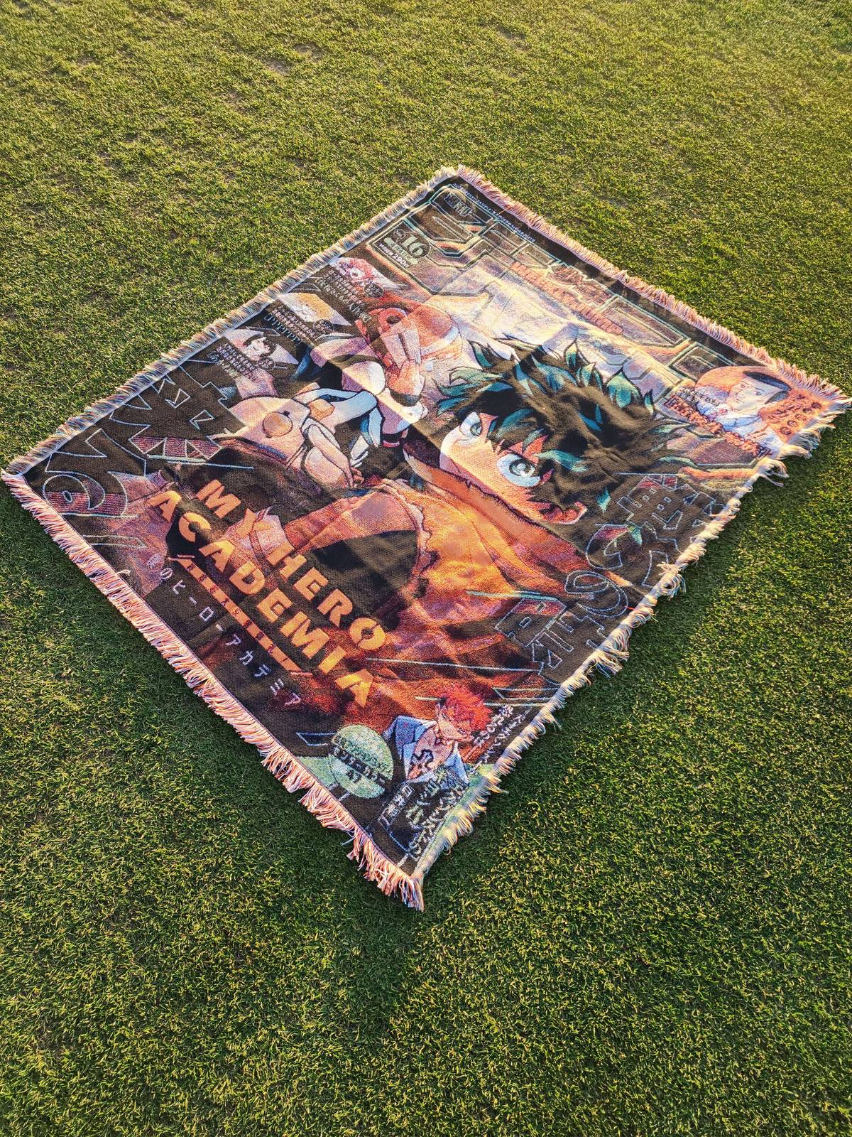 My Hero Academia Deku Jump Cover Woven Tapestry — jacquard-woven 50x60 anime tapestry blanket, photo 2