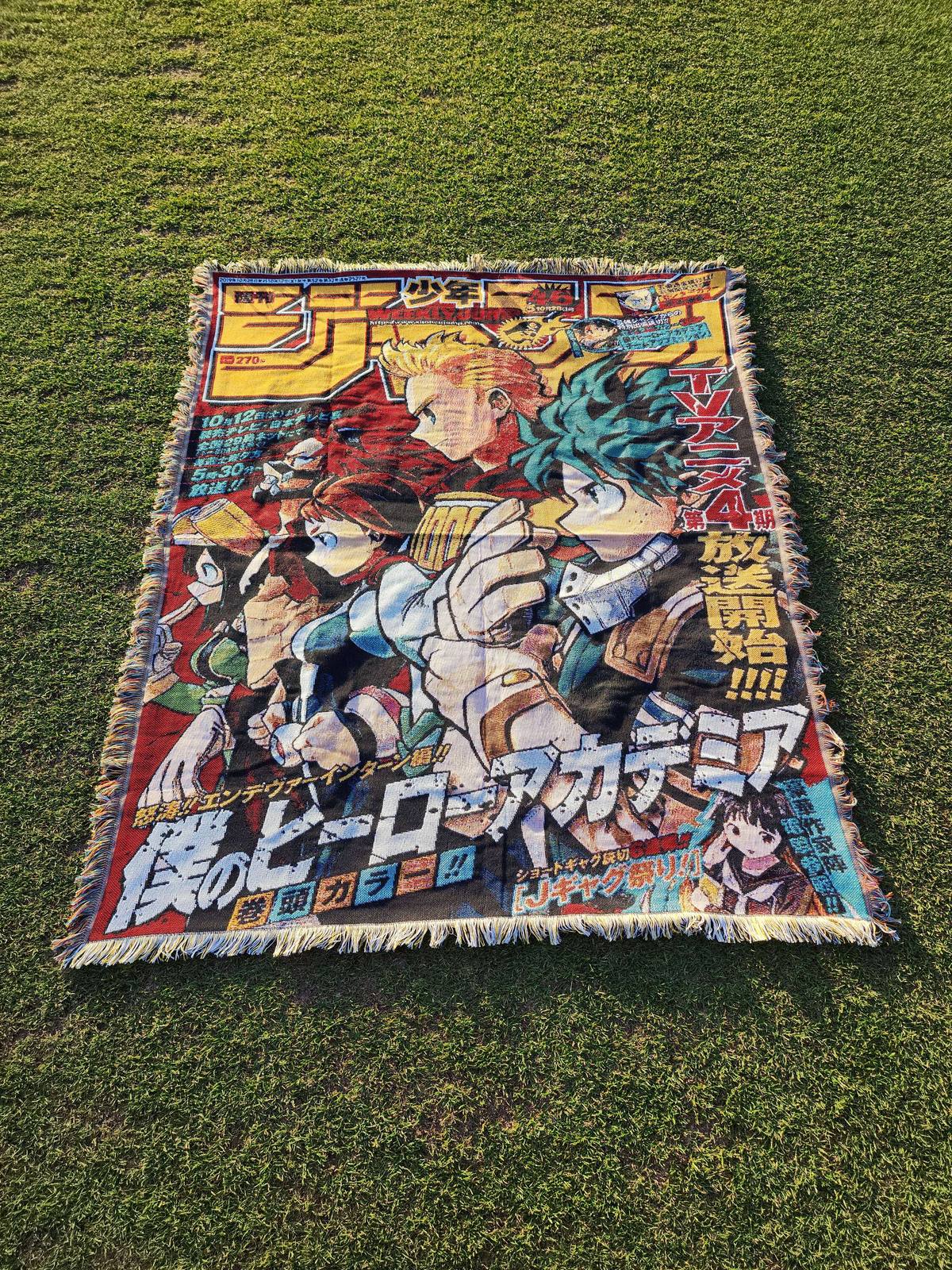 My Hero Academia "Season 4" Jump Cover Woven Tapestry — jacquard-woven 50x60 anime tapestry blanket, photo 1