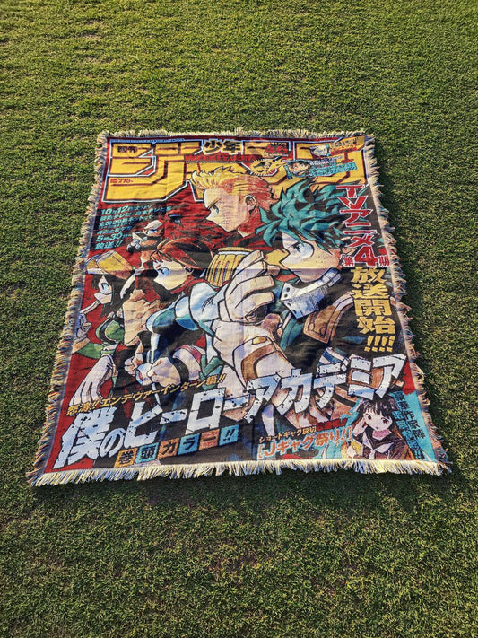 My Hero Academia "Season 4" Jump Cover Woven Tapestry — jacquard-woven 50x60 anime tapestry blanket, photo 1